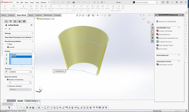 Lofted bends