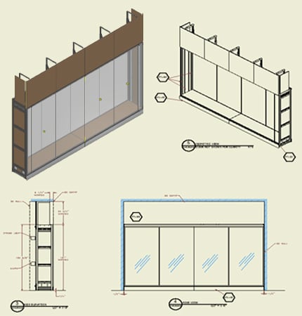 Detailed Shop Drawing of Cabinet